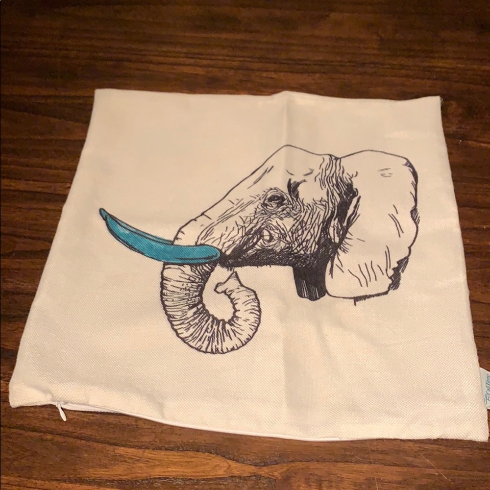 17x17 Elephant pillow cover (insert NOT included)
